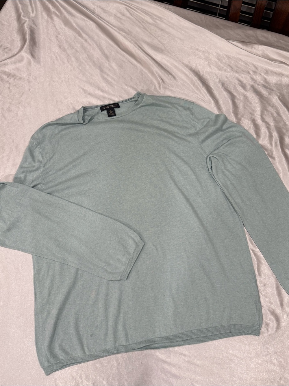Banana Republic Luxury Silk Cotton Cashmere Sweater XL Blue